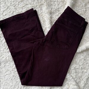 Kut from the Kloth Maroon Wide Leg Jeans - High Waisted